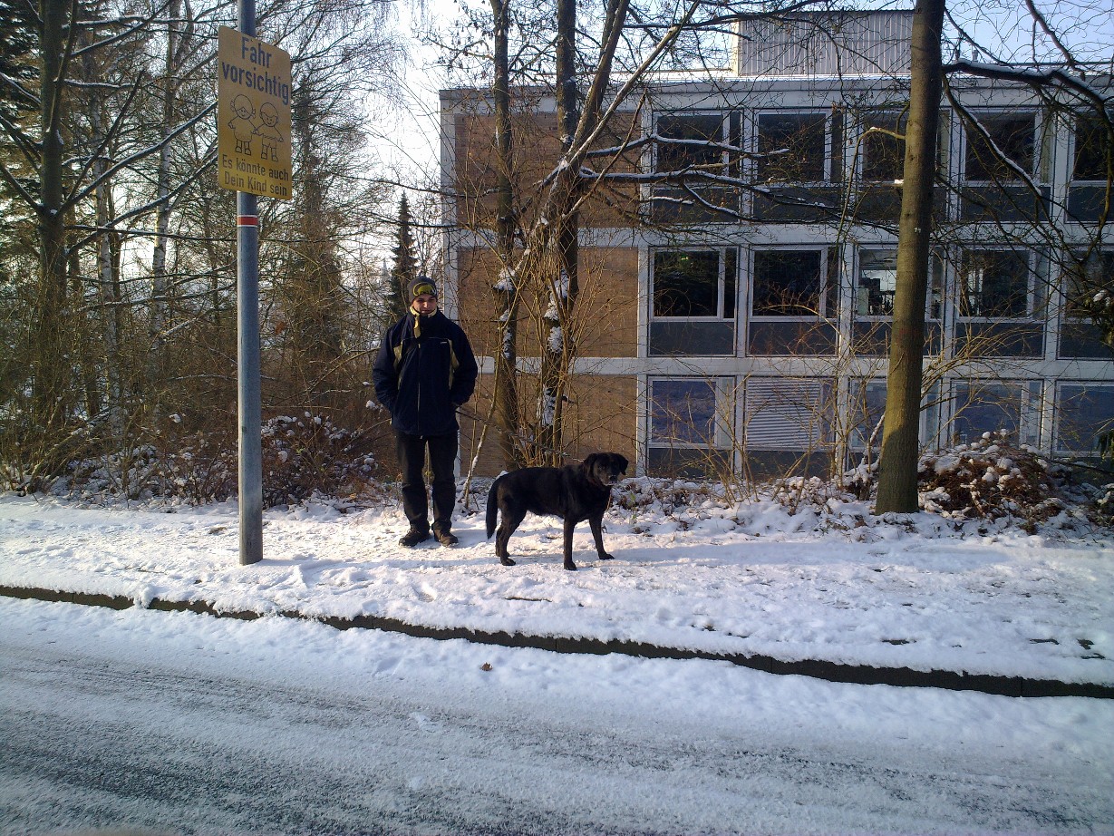 David und Aron im Schnee