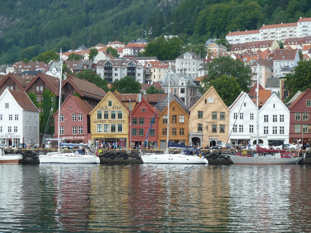der Hafen von Bergen und das ehemalige Hanseviertel Brüggen